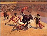 Frederic Remington Canvas Paintings - Bull Fight in Mexico